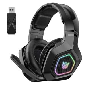 Onikuma B100 Wireless Gaming Headset - RGB Lighting, 60H Battery Life