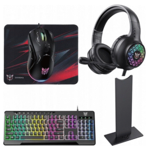 ONIKUMA 5-in-1 Wired Gaming Combo-Keyboard, Mouse, Headset, Stand & Pad